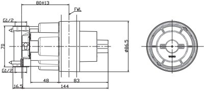 TBN01101T วาล์วสำหรับชุดเปลี่ยนทิศทางน้ำ (เข้า 1 ออก 3)