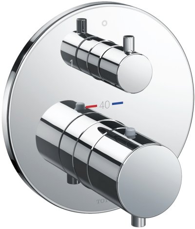 TBV01408T ก๊อกผสมชนิดฝังผนัง แบบปรับอุณหภูมิคงที่ สำหรับน้ำออก 2 ทาง *1