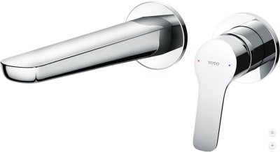 TLG03308T ก๊อกผสมอ่างล้างหน้าแบบก้านโยก ชนิดฝังผนัง (Long Spout) ไม่รวมสะดือ