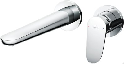 TLS04309T ก๊อกผสมอ่างล้างหน้าแบบก้านโยก ชนิดฝังผนัง (Long Spout) ไม่รวมสะดือ