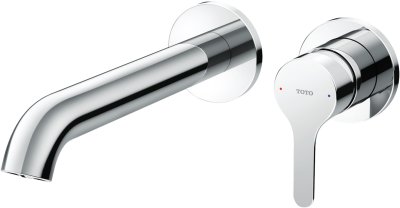 TLS01310T ก๊อกผสมอ่างล้างหน้าแบบก้านโยก ชนิดฝังผนัง (Long Spout) ไม่รวมสะดือ