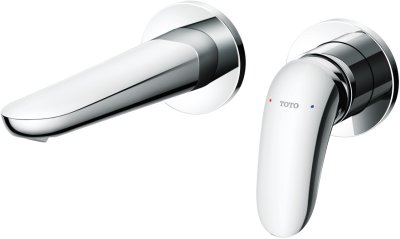 TLS03307T ก๊อกผสมอ่างล้างหน้าแบบก้านโยก ชนิดฝังผนัง (Short Spout) ไม่รวมสะดือ