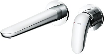 TLS03308T ก๊อกผสมอ่างล้างหน้าแบบก้านโยก ชนิดฝังผนัง (Long Spout) ไม่รวมสะดือ