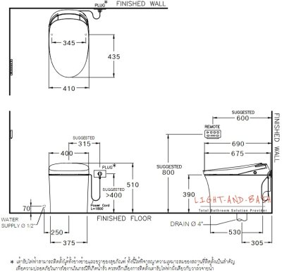 C10121H สุขภัณฑ์ แบบชิ้นเดียว 6 ลิตร รุ่น FRIGATE
