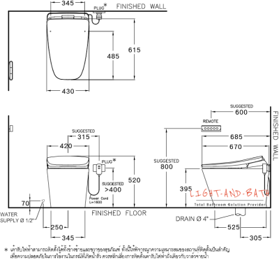 C10207 สุขภัณฑ์ แบบชิ้นเดียว 3.8 ลิตร รุ่น VERZO