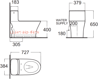 TF-2006TSC-WT-0 (CCAS1882-111A410T0) สุขภัณฑ์ แบบชิ้นเดียว 4.8 ลิตร รุ่น SIGNATURE