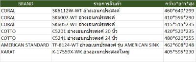 SK6057-WT อ่างเอนกประสงค์