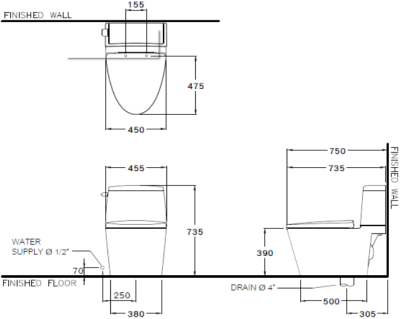 C13527 สุขภัณฑ์ แบบสองชิ้น 6 ลิตร รุ่น RIVIERA