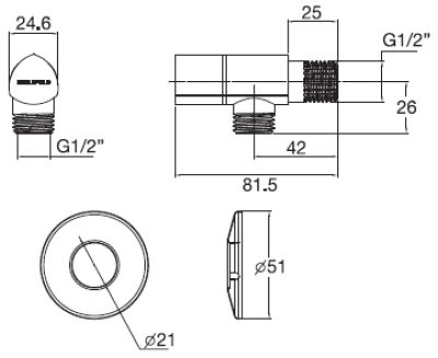 K-45530X-CP วาล์วเปิด-ปิดน้ำ รุ่น ORA