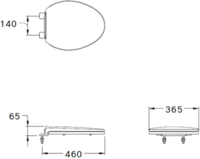 C9045 ฝารองนั่ง ELONGATE (SOFT CLOSE)