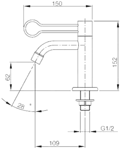 WS-0501M ก๊อกเดี่ยวอ่างล้างหน้า รุ่น NAN