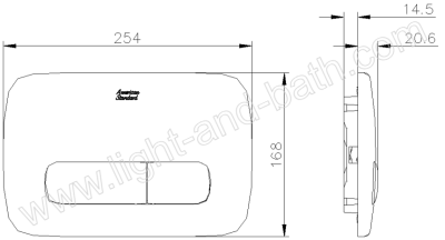 K5258 (CLCN60ZZ) ชุดกดชำระชักโครก แบบ 2 ระบบ สำหรับหม้อน้ำซ่อนผนัง รุ่น SIGNATURE