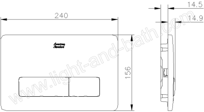 K5255 (CLCN59ZZ) ชุดกดชำระชักโครก แบบ 2 ระบบ สำหรับหม้อน้ำซ่อนผนัง รุ่น SIGNATURE