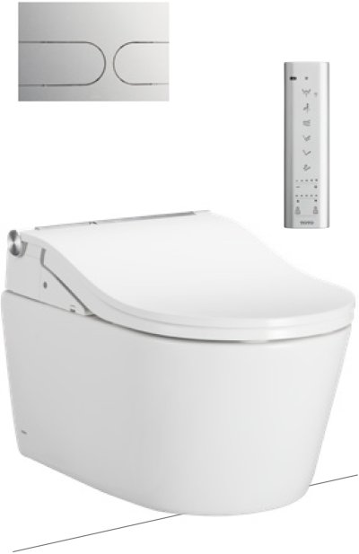 CWT542UW9 โถสุขภัณฑ์แขวนผนัง พร้อมฝา WASHLETTM และระบบชำระล้างอัตโนมัติ