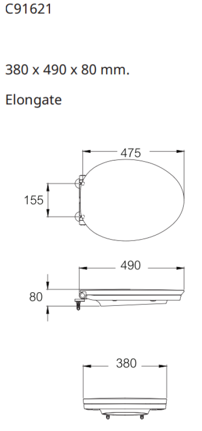 C91621 ฝารองนั่ง