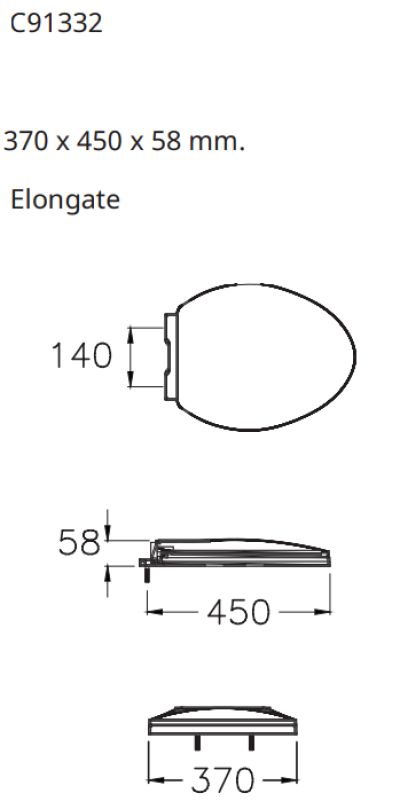 C91332 ฝารองนั่ง SOFT CLOSE