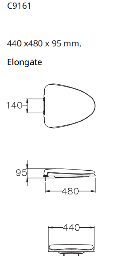 C9161 ฝารองนั่ง (SOFT CLOSE & CLICK)