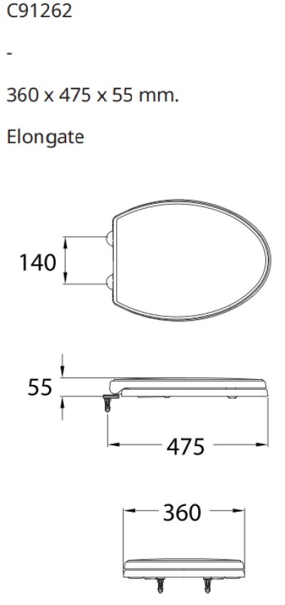C91262 ฝารองนั่ง (SOFT CLOSE)