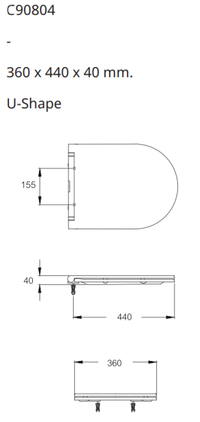 C90804 ฝารองนั่ง (SOFT CLOSE)