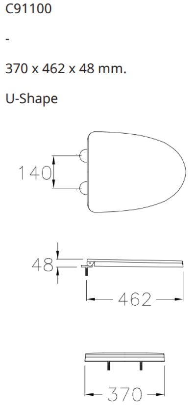 C91100 ฝารองนั่ง SOFT CLOSE
