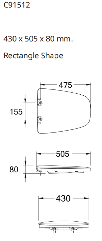 C91512 ฝารองนั่ง SOFT CLOSE