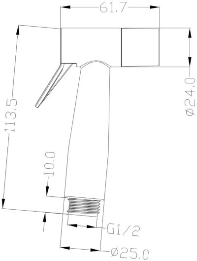 BN 135CHROME เฉพาะหัวฉีดชำระ โครเมียม