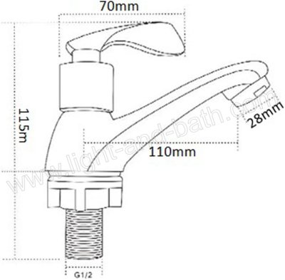 BN 78B22334 ก๊อกซิงค์ (น้ำเย็น) แบบติดเคาน์เตอร์ รุ่น OPPO