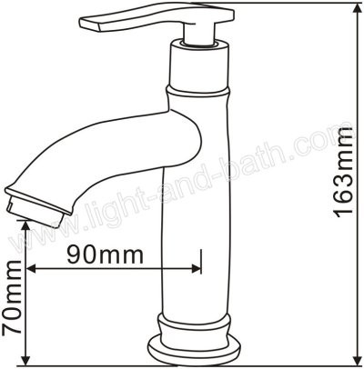 RA DS-12049 ก๊อกอ่างล้างหน้า (น้ำเย็น) รุ่น NADEH
