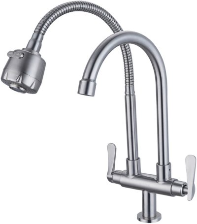 RA 789DOUBLE ก๊อกซิ้งค์สแตนเลส แบบสองงวง