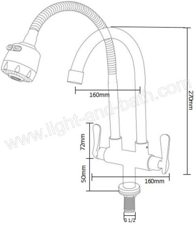 RA 789DOUBLE ก๊อกซิ้งค์สแตนเลส แบบสองงวง