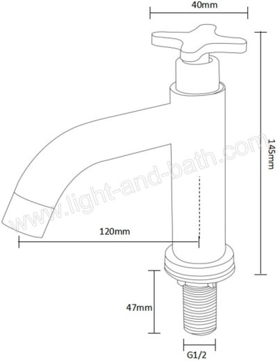 RA 448599 ก๊อกน้ำล้างหน้าน้ำเย็น สแตนเลส