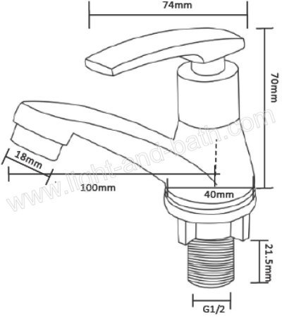 BN 60A8996 ก๊อกอ่างล้างหน้า น้ำเย็น