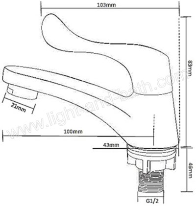 RA 4899526 ก็อกล้างหน้าน้ำเย็นด้ามยาว