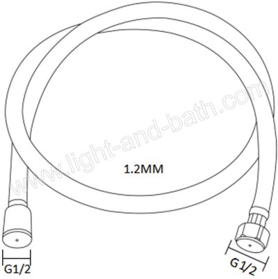 BN 900A5656 สายฝักบัว สแตนเลส ขนาดยาว 120 ซม