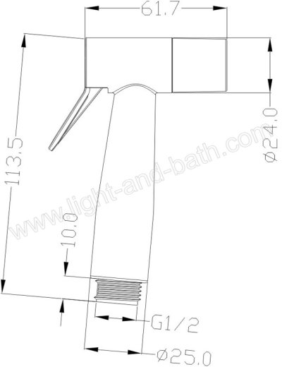 BN 24681SET-WH สายฉีดชำระ สีขาว รุ่น MINUS