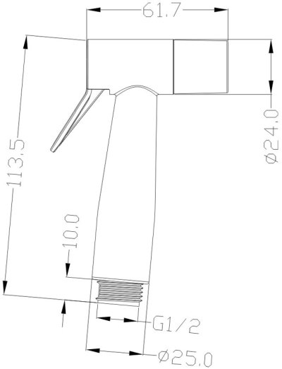 BN 13579SET-CR สายฉีดชำระ สีโครเมี่ยม รุ่น MINUS