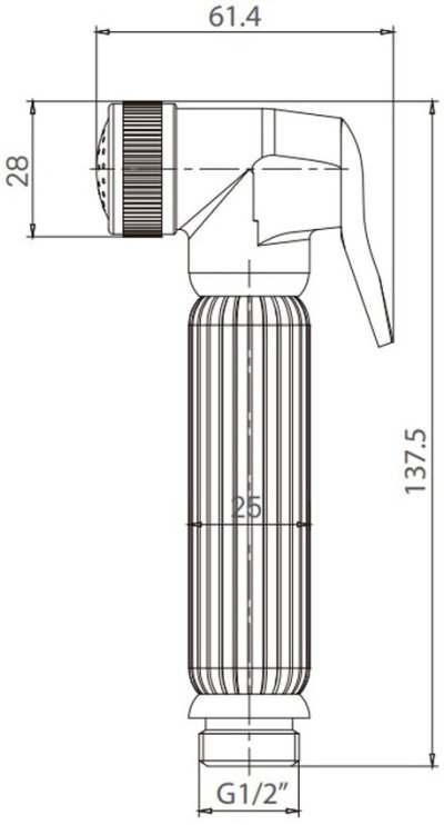 RA 989-BLACK ชุดสายฉีดชำระ พร้อมสายและขอแขวน ดำ
