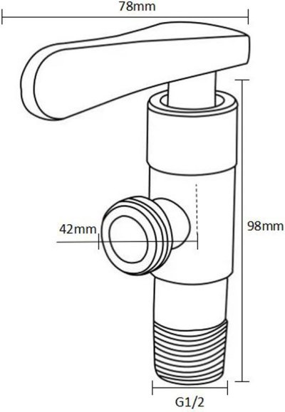 BN 89A2332 สต็อปฝักบัว สแตนเลส
