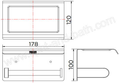 KB-16-312-55 ที่ใส่กระดาษพร้อมที่วางของ สีดำ