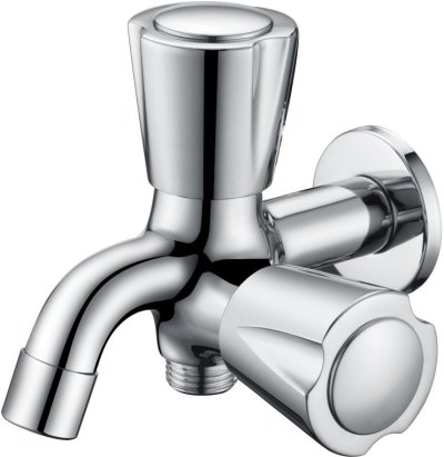 EC-04-421-50 ก๊อกล้างพื้นติดผนังพร้อมที่ต่อสายฉีดน้ำ