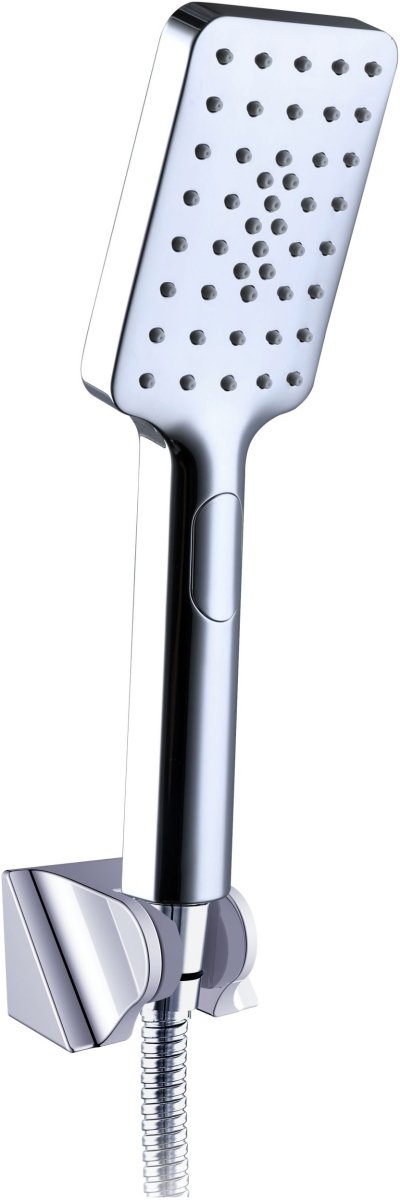 KS-37-233-50 ฝักบัวสายอ่อนปรับน้ำ 3 ระดับ ขนาด 8x26x2.4 ซม. พร้อมสายสแตนเลส 304 ขอแขวนปรับระดับได้