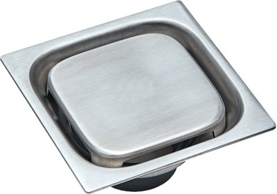 KA-01-834-WTS ตะแกรงระบายน้ำทิ้งแบบเหลี่ยม (ฝาปิดเหลี่ยม) พร้อมตุ้มถ่วงเปิด-ปิดน้ำ ต่อท่อ PVC ขนาด 2-3 นิ้ว