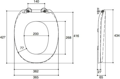 K-17284X-WK ฝารองนั่ง ชักโครก