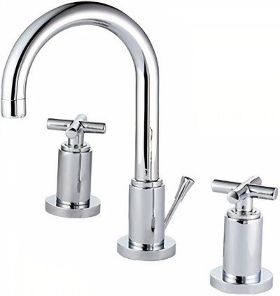 CT238C16 ก๊อกผสมอ่างล้างหน้าเซ็นเตอร์ 8 นิ้ว พร้อมสะดืออ่างล้างหน้าแบบป๊อปอัพ รุ่น CROSS