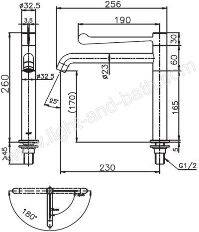 CT1099C50 ก๊อกเดี่ยวอ่างล้างหน้า แบบทรงสูง รุ่น TRUST