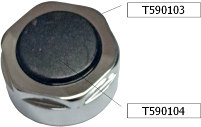 T590103 ฝาครอบชุดวาล์วควบคุม ใช้กับฟลัชวาล์วอเมริกันใหม่ (ไม่รวม T590104)