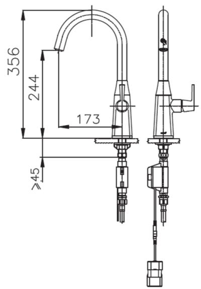 CT4911A(DC) ก๊อกอ่างซิงค์ระบบสัมผัส(ใช้แบตเตอรี)