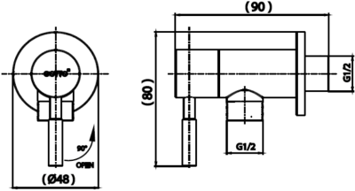 CT1267C54#SA(HM) วาล์วสำหรับฝักบัวสายอ่อน รุ่น TITUS