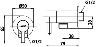 CT1264C53(HM) วาล์วเปิด-ปิดน้ำสำหรับฝักบัว รุ่น GEO SLIM