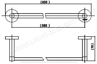 CT0295#SA(HM) ราวแขวนผ้า 60 ซม. STAINLESS STEEL รุ่น TITUS